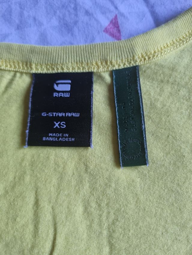 Camiseta G-Star Raw XS amarilla