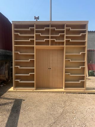 Libreria divisoria bianca in legno