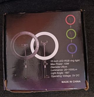 Aro Luz LED RGB 10" + trípode