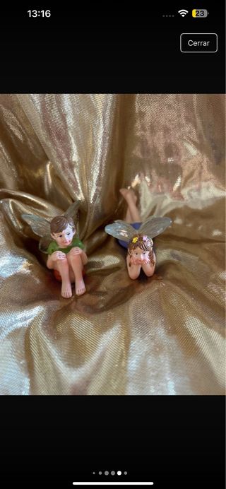 2 Figuras Hadas Niños con Alas