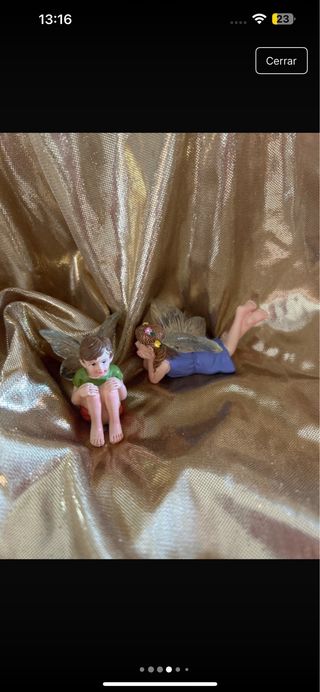 2 Figuras Hadas Niños con Alas