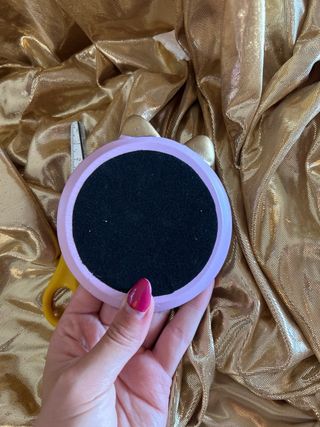 Platito decorativo rosa y dorado