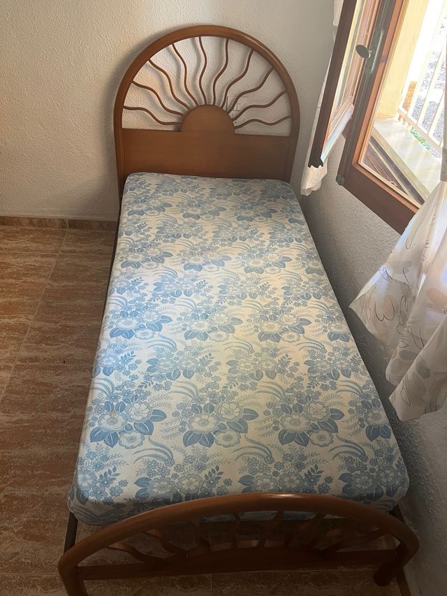 2 Camas individual 90cm -madera y metal