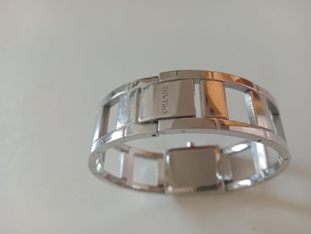 Relógio Orlane pulseira prata branca