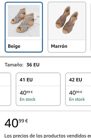 Sandalias cuña mujer beige-gris
