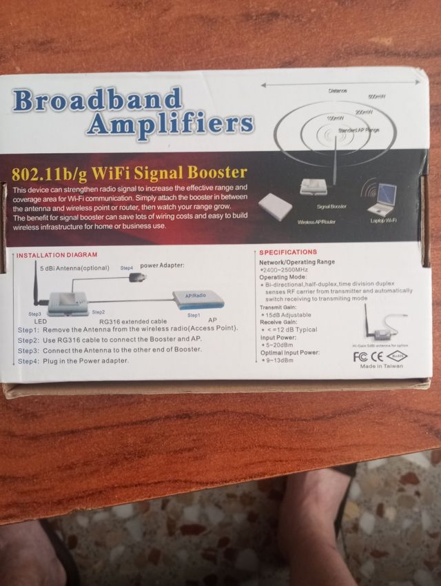 Amplificador WiFi 802.11b/g