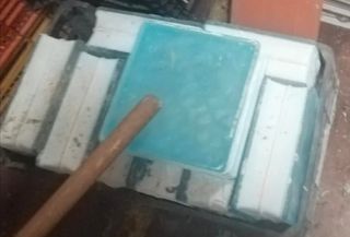 Bloques cristal azul