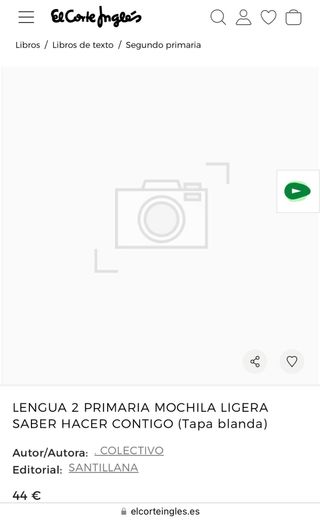 Libro Lengua 2º Primaria. Mochila ligera.