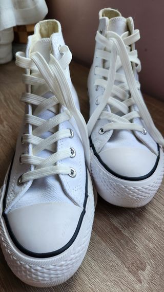 converse blanco de bota