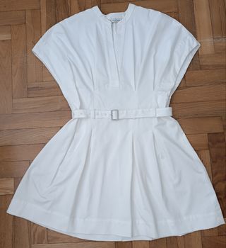 Vestido Zara blanco talla S grande 