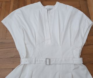 Vestido Zara blanco talla S grande 