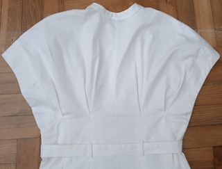 Vestido Zara blanco talla S grande 