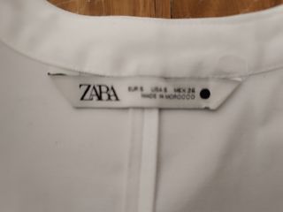 Vestido Zara blanco talla S grande 