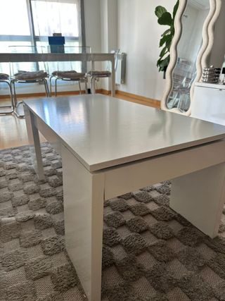 Mesa centro elevable Ikea blanca