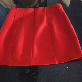 Mini Falda Zara Roja - M