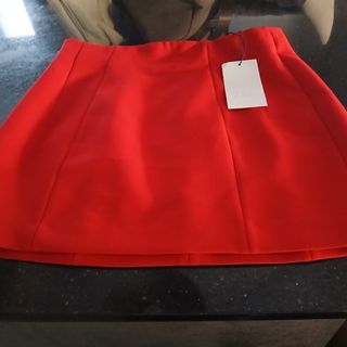 Mini Falda Zara Roja - M