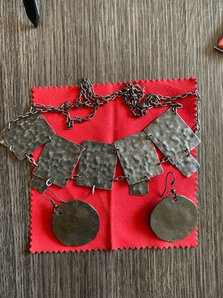 Collar y pendientes bronce vintage