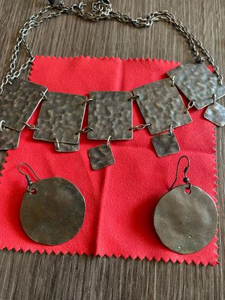 Collar y pendientes bronce vintage