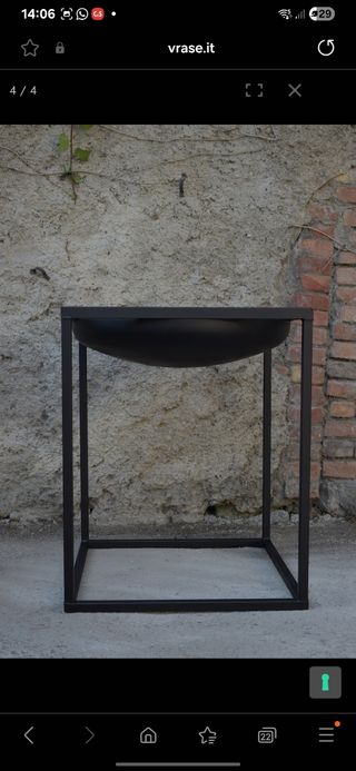 BBQ portatile in metallo nero