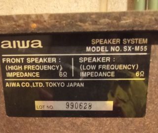 Altavoces Aiwa SX-M55 2.1