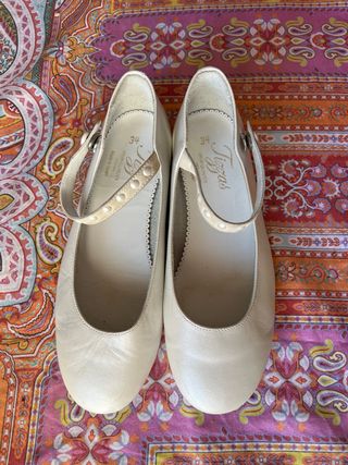 Bailarinas Tizas beige - talla 34