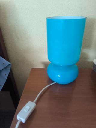 Lámpara mesita azul turquesa