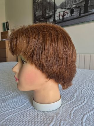 Cabeza maniquí pelo natural