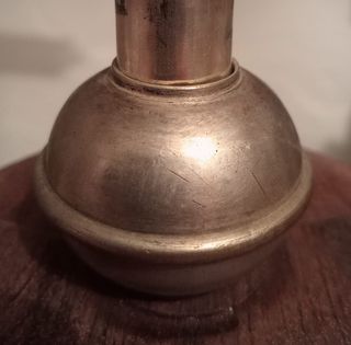 Antiguo crucifijo de mesa de plata