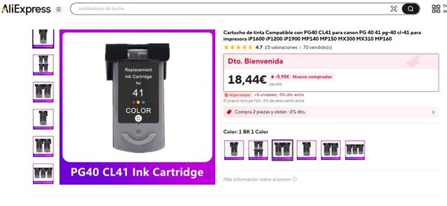 Impresora multifunción Canon PIXMA MP140