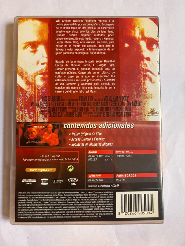 DVD Hunter (Manhunter) - Michael Mann
