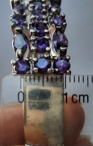 Pulsera circonitas morada plata