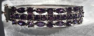 Pulsera circonitas morada plata