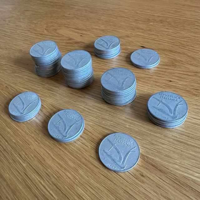 Lotto 58 Monete Italia Lire 10 Spiga anni 50 e 60