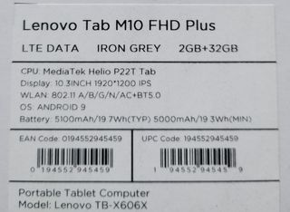 Lenovo Tab M10 FHD Plus - 2GB+32GB - Grigio Iron G