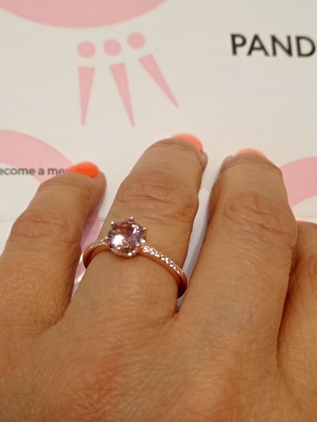 Anello Pandora oro rosa 54