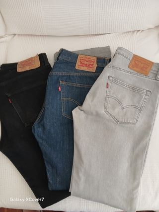 3 Jeans Levis - Azul, Negro, Gris