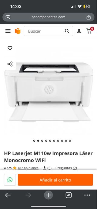 Stampante laser HP LaserJet M110w