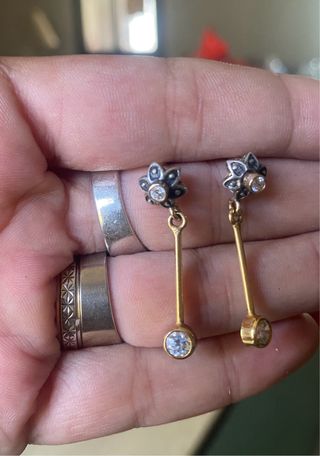 Pendientes antiguos de siglo arte deco 