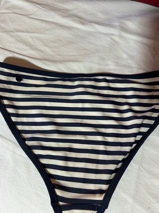 Braga bikini rayas azul-blanco