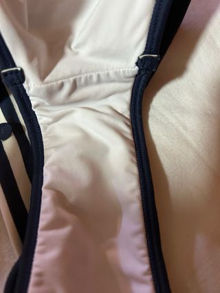 Braga bikini rayas azul-blanco