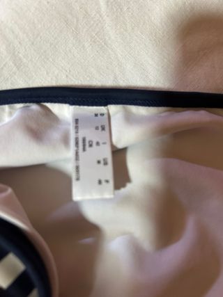 Braga bikini rayas azul-blanco