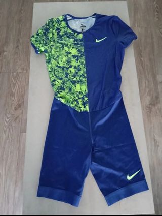 Mono running Nike azul-verde