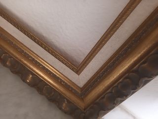 Marco madera dorado antiguo