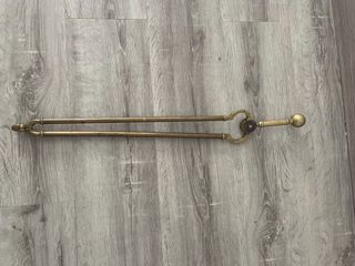 Pinza Chimenea Latón Antigua