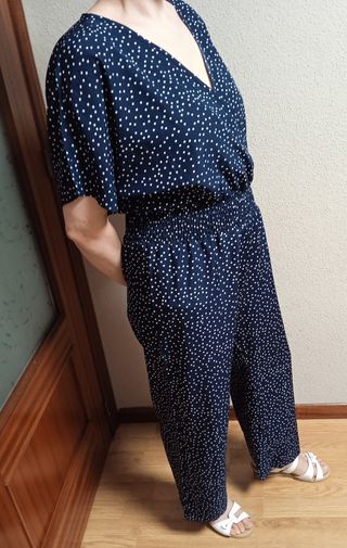 Mono lunares azul y blanco