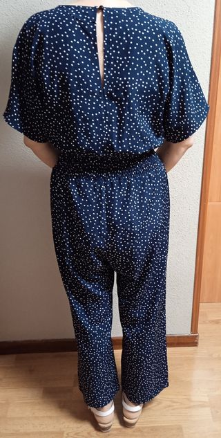 Mono lunares azul y blanco