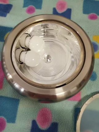 Lámpara Baño - Metal y Cristal