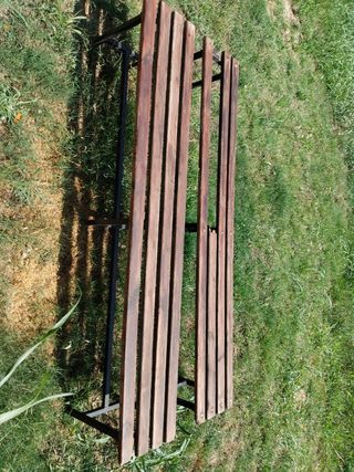 2 panche da giardino - metallo e legno