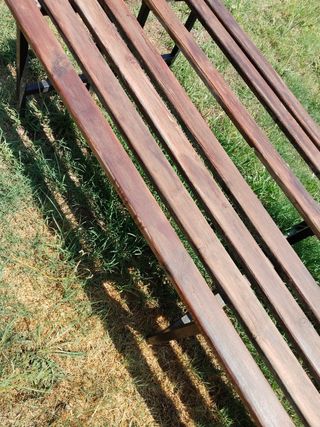 2 panche da giardino - metallo e legno