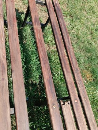 2 panche da giardino - metallo e legno